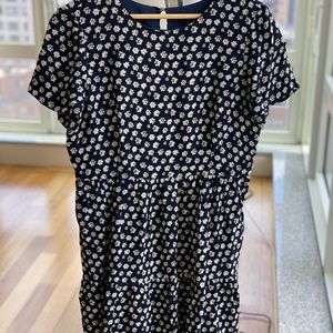 J. Crew tiered floral short sleeved dress